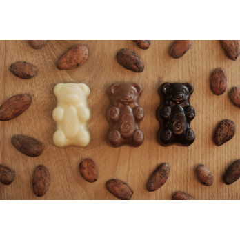 Les oursons d'Emma chocolat noir, blanc et lait